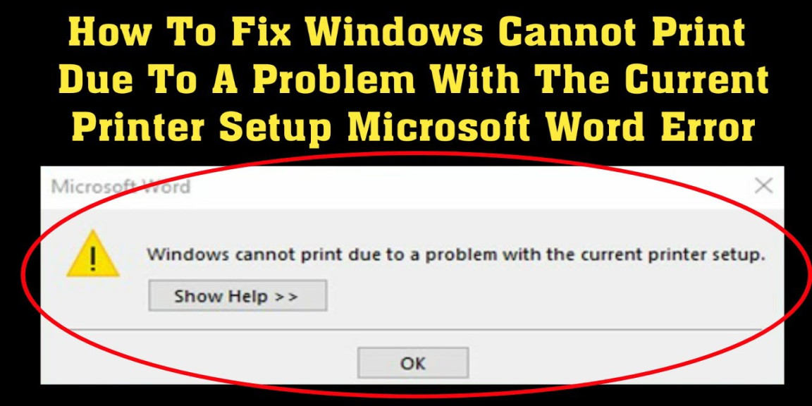 How To Fix Windows Cannot Print Due To A Problem With The Current Printer Setup Microsoft Word Error